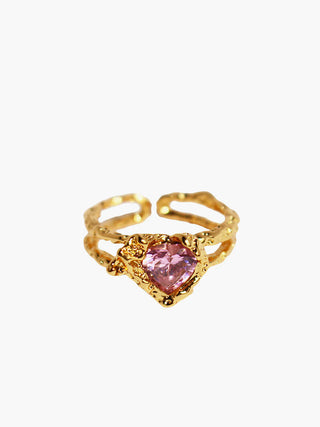 Melody Heart Rhinestone Ring