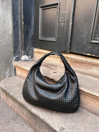 Geflochtene Alltags-Maxitasche aus Kunstleder