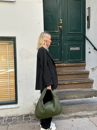 Geflochtene Alltags-Maxitasche aus Kunstleder
