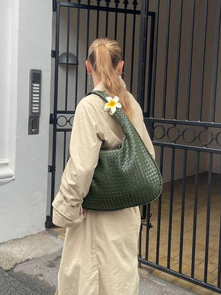 Geflochtene Alltags-Maxitasche aus Kunstleder