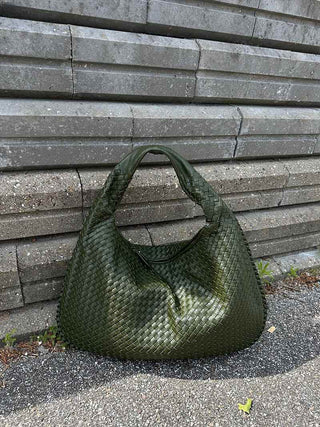 Geflochtene Alltags-Maxitasche aus Kunstleder
