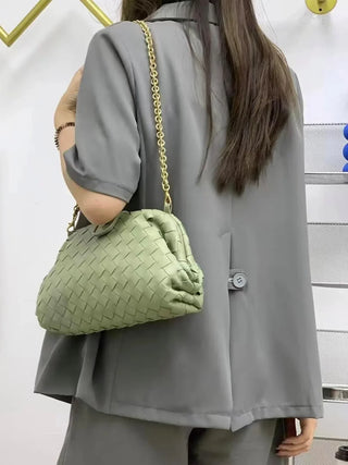 Handtasche aus geflochtener Kette aus Kunstleder