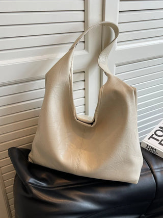 Lässige Hobo-Umhängetasche aus Kunstleder