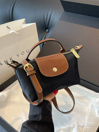 Mini-Crossbody-Tasche aus gespleißtem Premium-Nylon