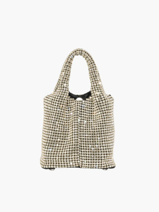 Luxuriöse Mini-Beuteltasche mit Strasssteinen