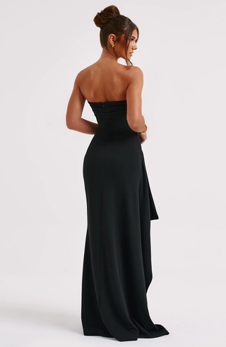 „When You're Not There“-Maxikleid mit hohem Schlitz