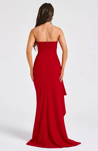 „When You're Not There“-Maxikleid mit hohem Schlitz